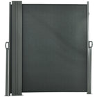 Outsunny Double Retractable Side Awning - Grey-Flexible double side awnings for outdoor use
