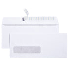Enveloppes 'peler et coller' SupremeX no 10 en papier vélin blanc, ouverture sur le bout, teinte intérieure, 24 lb, 500/bte-Vélin blanc
