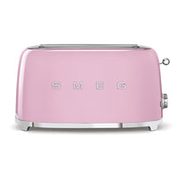 SMEG 4-slice Long Slot Retro Toaster - Pink-9 different toasting levels for best results, defrost function, reheat function, bagel function to toast only one side of the slice