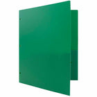 JAM Paper - Dossiers scolaires à deux pochettes - perforateurs à 3 trous - en plastique robuste - vert - Paquet de 6-Taille : 9,5 x 11,625 pouces | S'adapte facilement aux documents de 8,5" x 11"