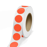 JAM Paper Standard Label Rolls - Burst - 2.25" Seal - Neon Red - 125 Labels/Roll-Colour: Neon Red | Make your mail stand out with colourful shipping address labels.