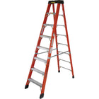 Featherlite 6800 AA Series 8' Industrial Extra Heavy-Duty Fiberglass Stepladder-Nominal Height: 8'