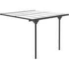 Outsunny Outdoor Hardtop Polycarbonate Roof Pergola - 10' x 10' - Gazebo Grey-Aluminum supporting posts, rust-resistant and long-lasting 