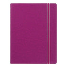 Filofax A5 Size Notebook, 8-1/4" x 5-3/16", 112 Pages, Fuchsia-Cover with integral reinforcement that can be folded open by a full 360-degree