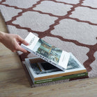 Modway Marja Moroccan Trellis Area Rug - 5 ft W x 8 ft L - Brown/Grey-Gripping Jute Fabric Underside