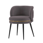 Manhattan Comfort Kaya 22.83" Modern Velvet Upholstered Dining Chair - Grey-10
