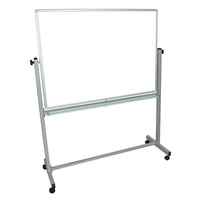 Luxor Double Sided Aluminum Frame Magnetic Whiteboard,  48" x 36"-Magnetic surface on both sides