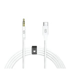 LOGiiX Piston Connect Braid 1M Aux to USB-C - White-Premium USB Type-C to Aux cable for a seamless wired listening experience