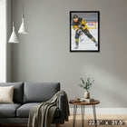 Kris Letang Pittsburgh Penguins Shooting - Framed Canvas - 22" x 31"-Ready to hang - arrives fully assembled