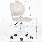 Homy Casa Fabric Task Chair - Beige-360 degree swivel and pneumatic seat-height adjustment