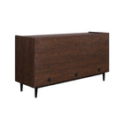 Manhattan Comfort Duane 59.05" Mid-Century Modern Sideboard - Dark Brown and Navy Blue-17.83" L x 59.05" W x 31.49" H