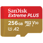 Sandisk Extreme Plus microSDXC UHS-1 Card With Adapter - 256GB-Compatible with most devices that support microSDXC cards For wide-ranging use