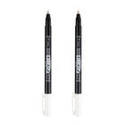 Tombow Fudenosuke Pastel - White - 2 Pack-On black paper, ink dries with a chalky look