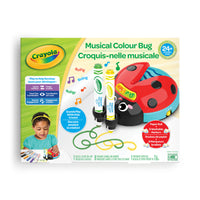 Crayola Musical Colour Bug-CRAYOLA MUSICAL COLOUR BUG: Includes Musical Colour Bug Toy, 7.6m Perforated Paper Roll, and 8 Ultra-Clean Washable Markers
