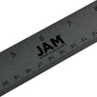 JAM Paper - Règle en aluminium robuste - 12 po - gris métallisé-Taille : 12 pouces de long / Règle de 1 pied