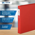 Davis Group Super économie, Reliure à anneaux en “D” inclinés 1 po, paquet de 6 – Rouge-Anneau En D, Non Verrouillable