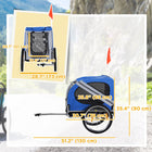 Aosom Pet Foldable Bicycle Wagon with Hitch - White-Entry at the front, top and the back for easy in and out 