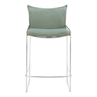 Zuo Pola Counter Stool - Green-Cozy polyester linen fabric