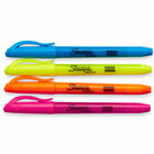 Sharpie Chisel Tip Pocket-Style Highlighters - Assorted Colours - 4 Pack-Long lasting pocket style highlighters offer a long-write life