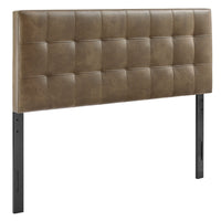 Modway Lily Vegan Leather Queen Size Headboard - Mushroom-Faux Leather Upholstery