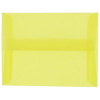 JAM Paper - Enveloppes d'invitation en vélin translucide A1 à 4 barres - 3,625 po x 5,125 po - Jaune primaire - paquet de 25 (1591616)-Couleur : jaune primaire.