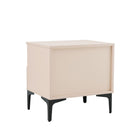 Manhattan Comfort Amara 19.7" Modern Nightstand - Pale Rose/White-Home Assembly Required. All Hardware Included