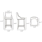 Manhattan Comfort Shubert 22.64" Modern Leatherette Upholstered Barstool - Light Grey-Upholstered in Beautiful Leatherette with High Density Foam Filled Padding