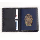 Decent Living Leather Passport Holder - Black-Eco-Friendly: Packaged in a sustainable cotton bag