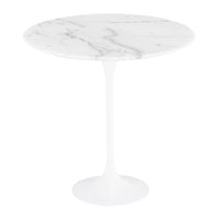 Plata Import 20.5 MDF Round Side Table - Marble-Luxurious Marble Top