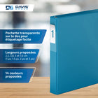 Davis Group Super économie, Reliure à anneaux en “D” inclinés 1 po, paquet de 6 – Bleu Turquoise-Anneau En D, Non Verrouillable