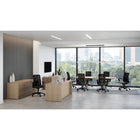 Offices to Go - Fauteuil à basculement synchronisé à dossier haut Adapt avec accoudoirs en boucle à hauteur fixe - Noir-Assise profilée à bord semi-arrondi qui soutient efficacement le bassin et les hanches dans une position confortablement équilibrée, réduisant la pression au niveau des genoux et vous permettant de demeurer assis plus longtemps en tout confort