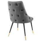 Modway Adorn Performance Velvet Dining Side Chair - Grey - 2 Pack-Dense Foam Padding