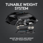 Logitech G502 HERO Wireless Gaming Mouse (910-005565)-Magnetic weight-cavity door