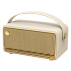 Edifier - Haut-parleur portable sans fil MP330 BT, audio Hi-Res, design rétro en bois, son stéréo de 20 W RMS – Ivoire-Connectivité Bluetooth multipoint – Connectez deux appareils simultanément et passez d’une source à l’autre sans interrompre votre expérience d’écoute