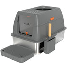 PawHut 80L XL Stainless Steel Cat Litter Box with Lid and Front/Top Entry-XL capacity of 21.1 gallons (80L), suitable for homes with multiple or large cats