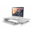 Rocelco 40" Deluxe Adjustable Height Sit Stand Desk Riser with Enhanced Vertical Range - White-No Assembly Required