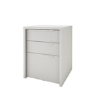 Nexera Multi-Purpose Storage Office Storage And Filling Cabinet - White-2 catch-all drawers on metal slides
