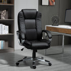 Vinsetto - Fauteuil de direction à dossier haut avec accoudoirs rembourrés-Siège pivotant et hauteur de siège réglable pour mieux correspondre à votre bureau ou à vos habitudes