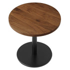 Modway Viva Round Acacia Wood Side Table - Black Light Oak-Non-Marking Pad For Floor Protection