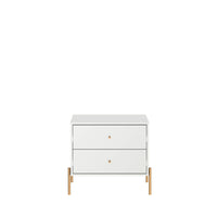 Manhattan Comfort Jasper 25.15" Modern Nightstand - White Gloss-Modern Nightstand for Bedroom and Living Room Use