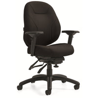 Staples ObusForme Professional Low Back Multi Tilter Office Chair - Petite Seat - Fusion Carbon Fabric - Black-Low back tilter chair with petite seat