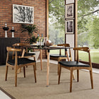 Modway Tracy Wood Dining Chairs - Black - 4 Pack-4