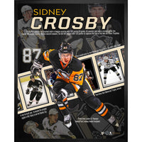 Frameworth Sidney Crosby Pittsburgh Penguins Career Collage - Framed Print - 18" W x 22" H-Officially licensed by NHL and NHLPA featuring Sidney Crosby - three-time Stanley Cup champion and one of the greatest scorers in NHL history
