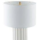 Hudson&Canal - Lampe de table haute Seren 23" avec abat-jour en tissu - Blanc mat/laiton/blanc-Conçu pour une ampoule à incandescence de 60 W - ampoule LED de 9 W, ampoule fluorescente (CFL) de 13 W ou ampoule LED à ballast automatique de 9 W, ampoule à culot E26, ampoule non incluse
