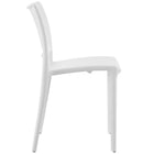 Modway Hipster Dining Side Chair - White-Non-marking plastic foot glides