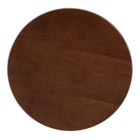 Modway Lippa 20" Round Wood Side Table - Black Walnut-Assembly Required