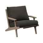 Modway Saratoga Outdoor Teak Wood Armchair - Flint Grey-Teak Wood Outdoor Armchair
