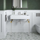 Modway - Redeem Fixation murale en acier inoxydable argenté de 32" Vanette de salle de bain - Blanc argenté-Cadre en acier inoxydable