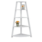 Monarch Specialties - 2425 60 po H Etagere - Etagere En Coin D'Appoint Blanc-Bibliothèque en coin blanche
