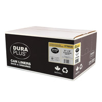 DuraPlus Can Liner - LLDPE - 30" x 38" - Regular - Black - 250 Pack-Strength: Regular